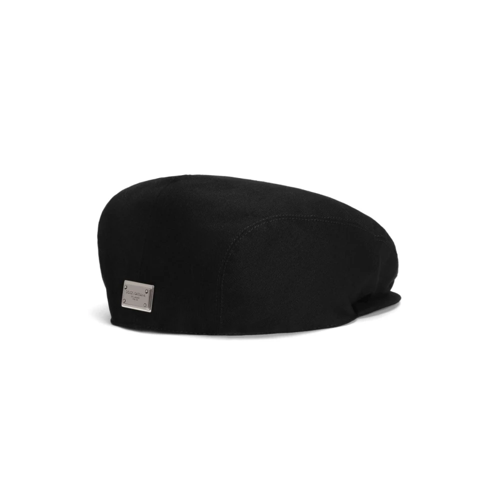 Dolce & Gabbana Zwarte Stijlvolle Herenhoed Black Heren