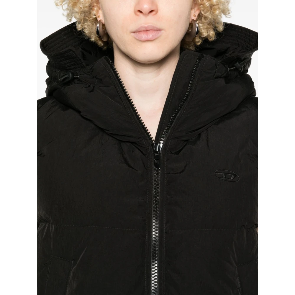 Diesel Gewatteerd donsjack vest Black Dames
