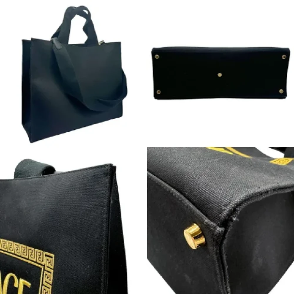 Fendi Vintage Pre-owned Canvas shoulder-bags Black Dames