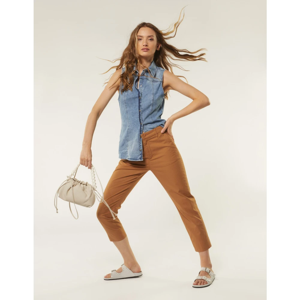 Dondup Erin Cropped Chino Broek Multicolor Dames