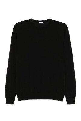 black-fine-knit-wool-sweater