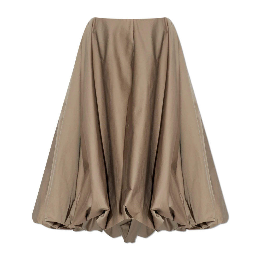 Balenciaga Vrouw Beige Geplooide Midi Rok