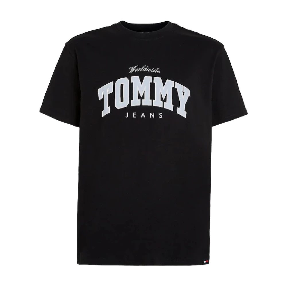 Tommy Hilfiger Varsity Style Katoenen T-shirt Black Heren
