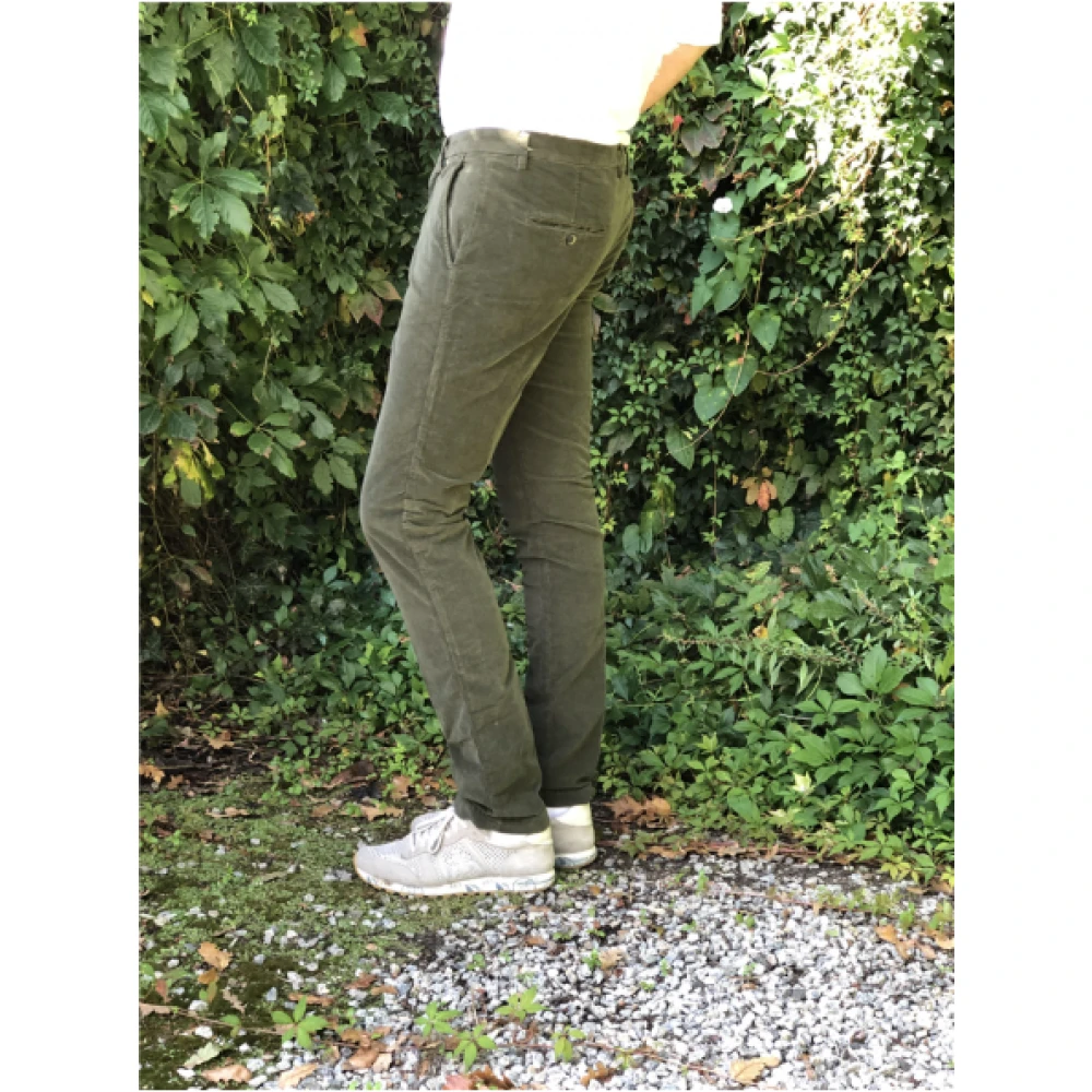 Mason's Slim Fit Corduroy Chino Broek Green Heren