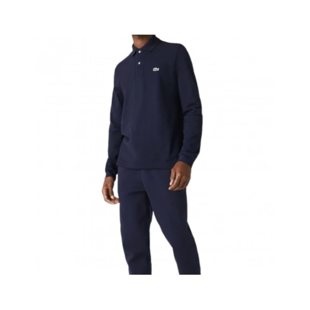 Lacoste Blauwe Polo met Lange Mouwen Blue Heren