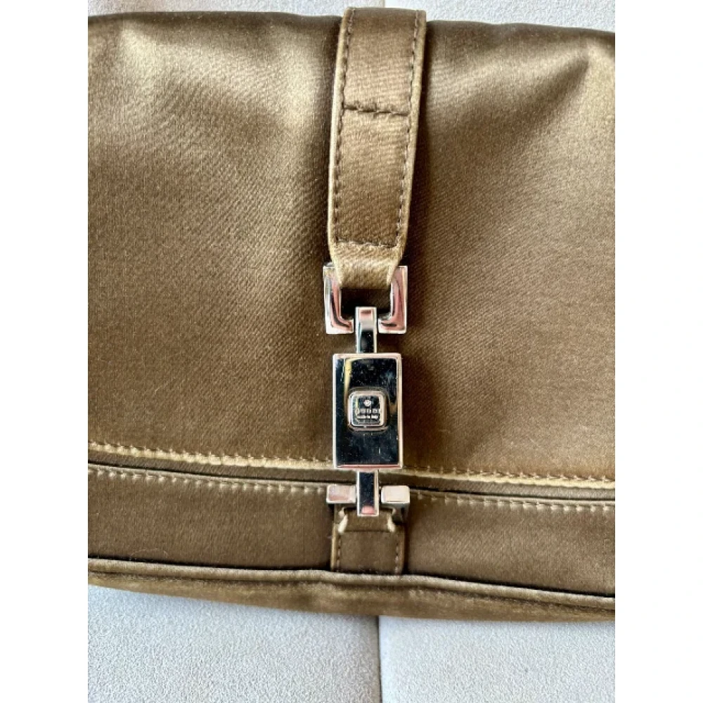 Gucci Vintage Pre-owned Satin gucci-bags Green Dames