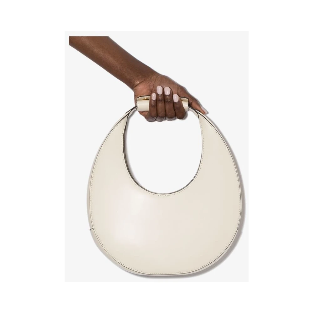 Staud Halvemaan Schoudertas met Bovenhandvat Beige Dames