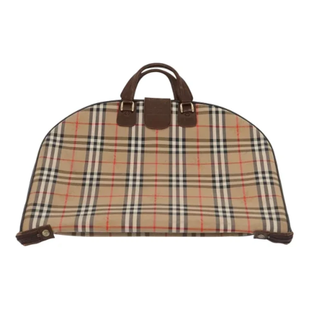 Burberry Vintage Pre-owned Canvas travel-bags Beige Dames