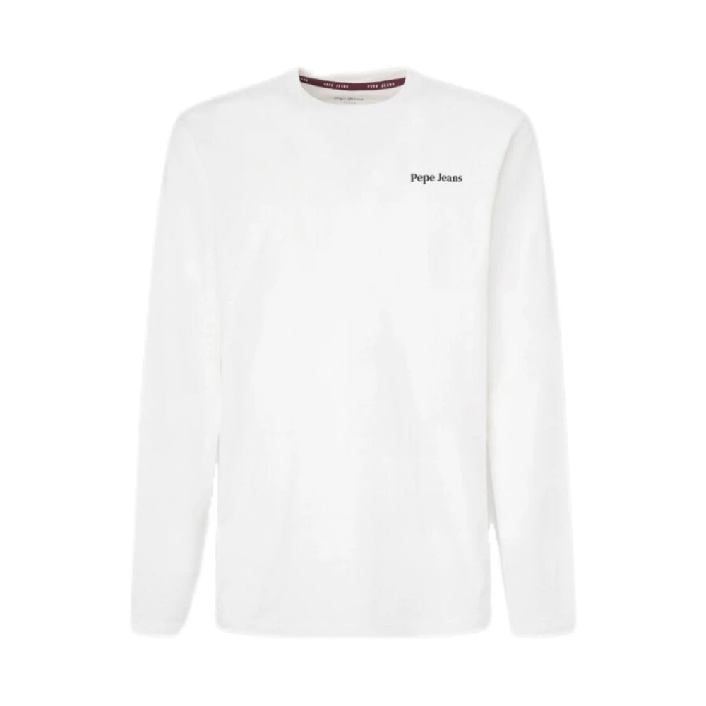 Pepe Jeans Men's White Modern Long Sleeve T-Shirt