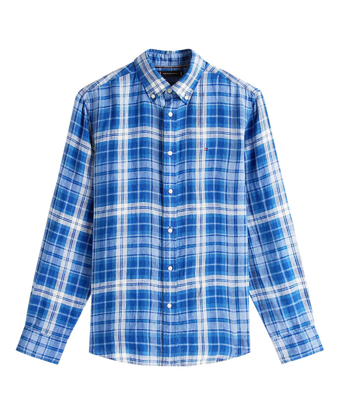 chemise-en-lin-a-carreaux-night-sky