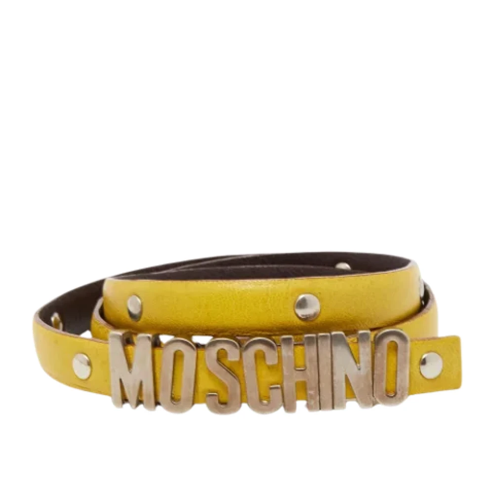 Moschino Pre-Owned Pre-owned Leather belts Yellow Dames