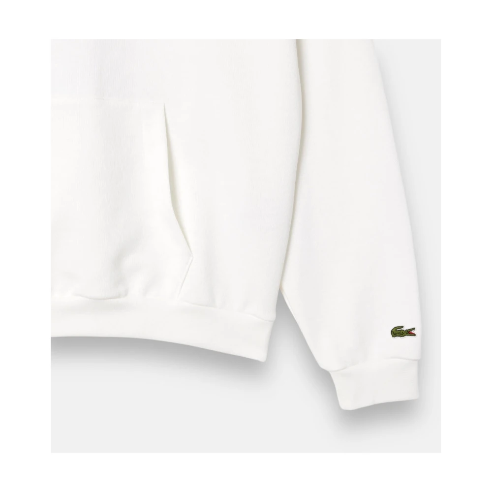 Lacoste Bloemenprint Hoodie Loose Fit White Heren