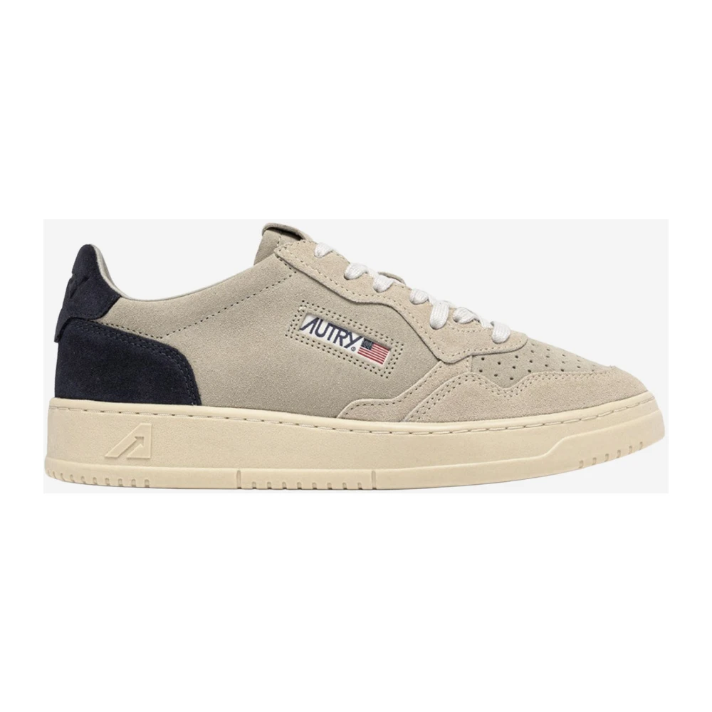 Autry Men's Beige Medalist Low Sneakers