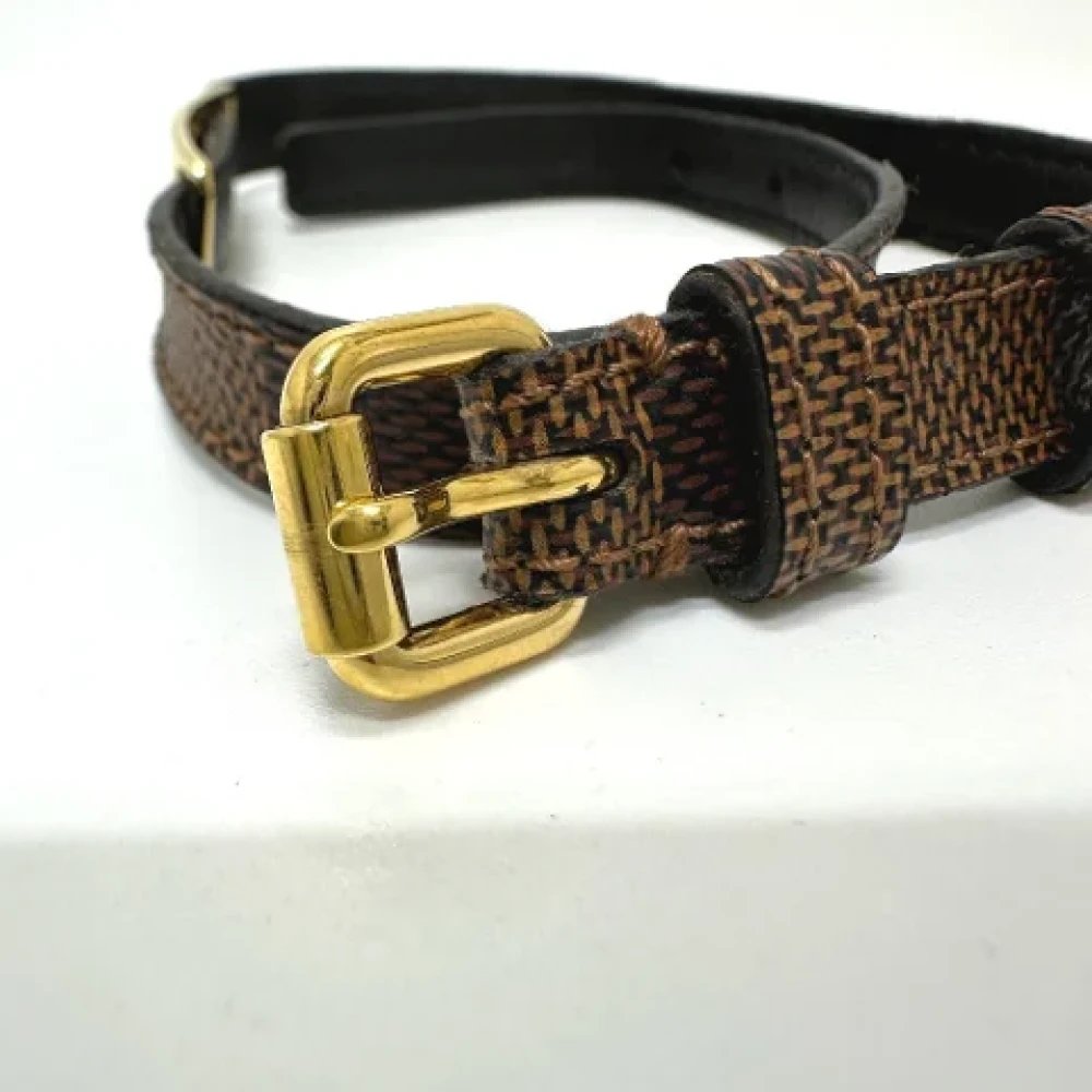 Louis Vuitton Vintage Pre-owned Cotton belts Brown Dames