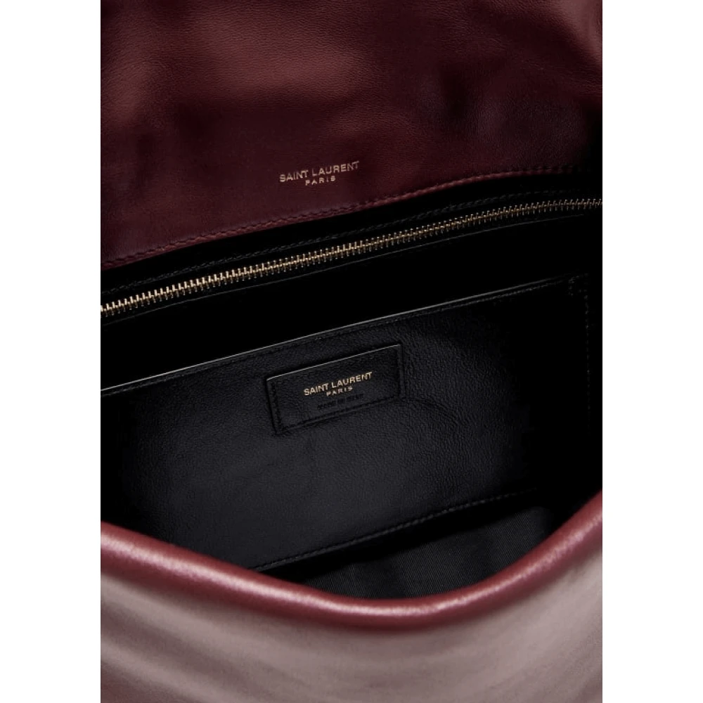 Saint Laurent Donkerrode Schoudertas met Ketting Red Dames