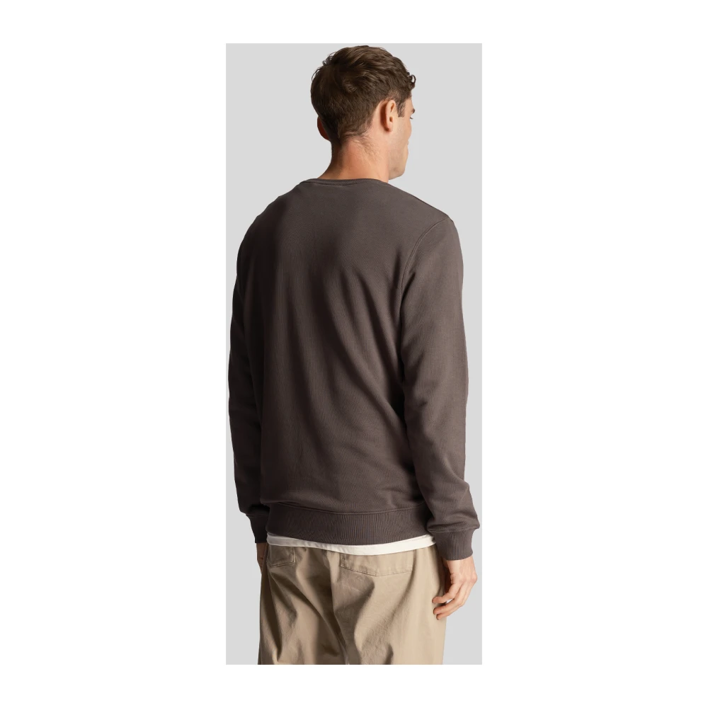Lyle & Scott Tonal Eagle Crew Neck Sweatshirt Gray Heren