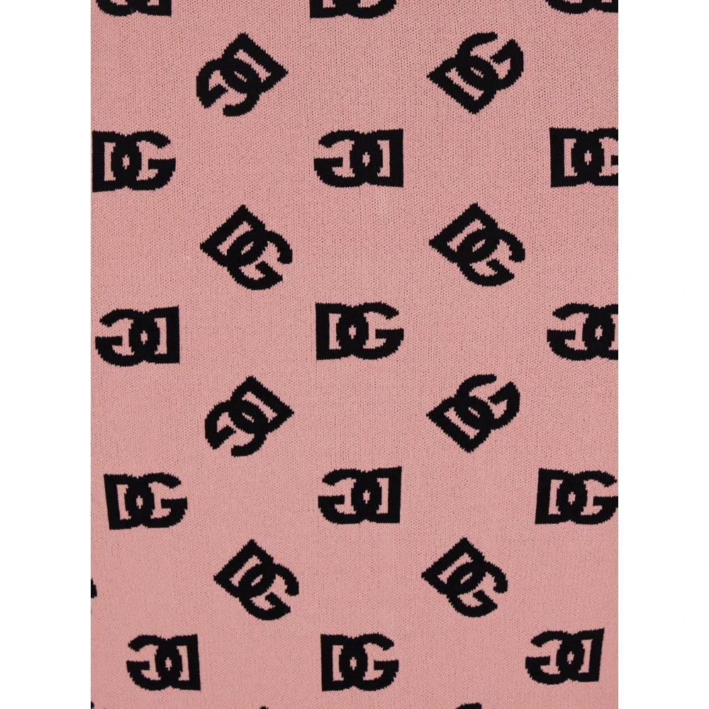 Dolce & Gabbana Roze potloodrok met all-over logoprint Pink Dames