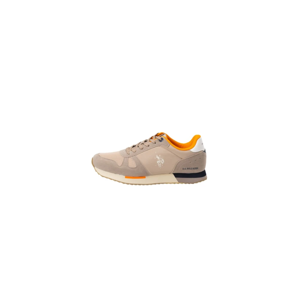 U.s. Polo Assn. Sneakers met en Witte Accents Heren Schoenen Beige