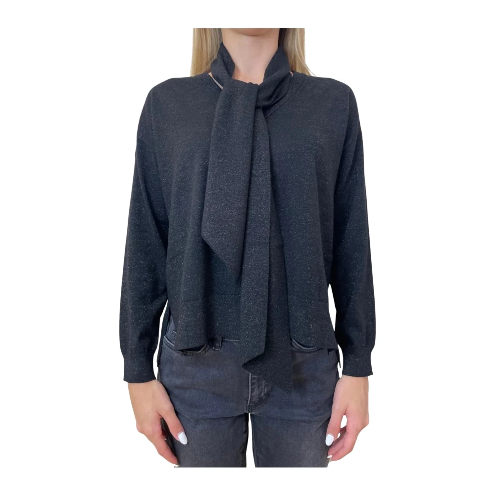 Emme Di Marella Damen Schwarz Blusen & Hemden, K, Sgröße: