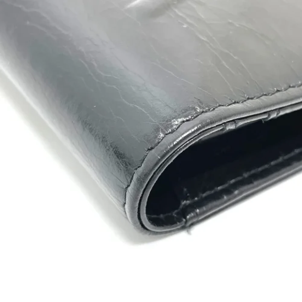 Chanel Vintage Pre-owned Leather wallets Black Dames