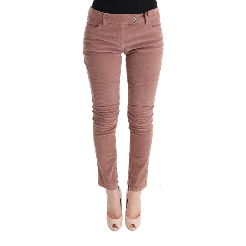 Ermanno Scervino Bruine Capri Broek voor Elegante Avonden Pink Dames