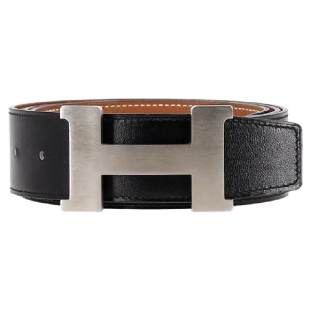 Hermès Vintage Pre-owned Leather belts Black Heren