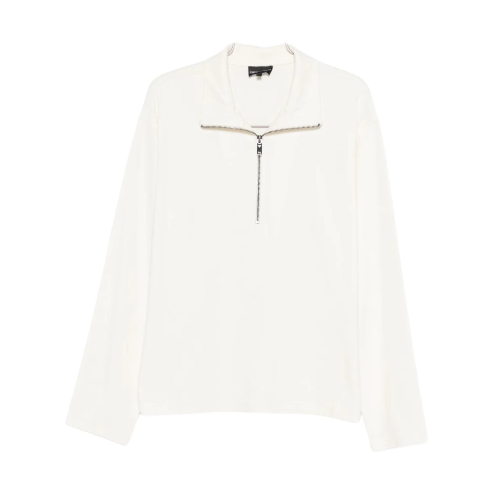 Emporio Armani Herren Weiß Sweatshirts & Hoodies, Mgröße:
