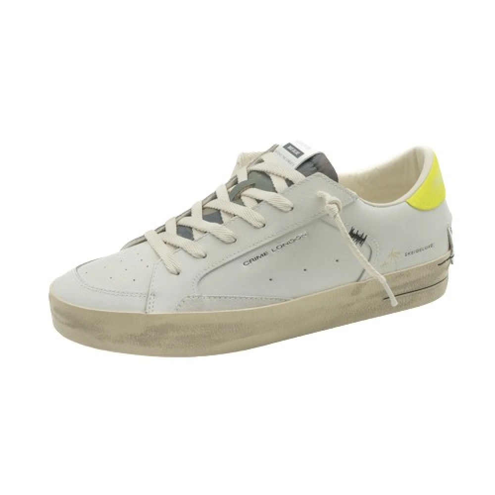 Crime London Heren Deluxe SK8 Sneakers Ss25 Heren Schoenen Wit