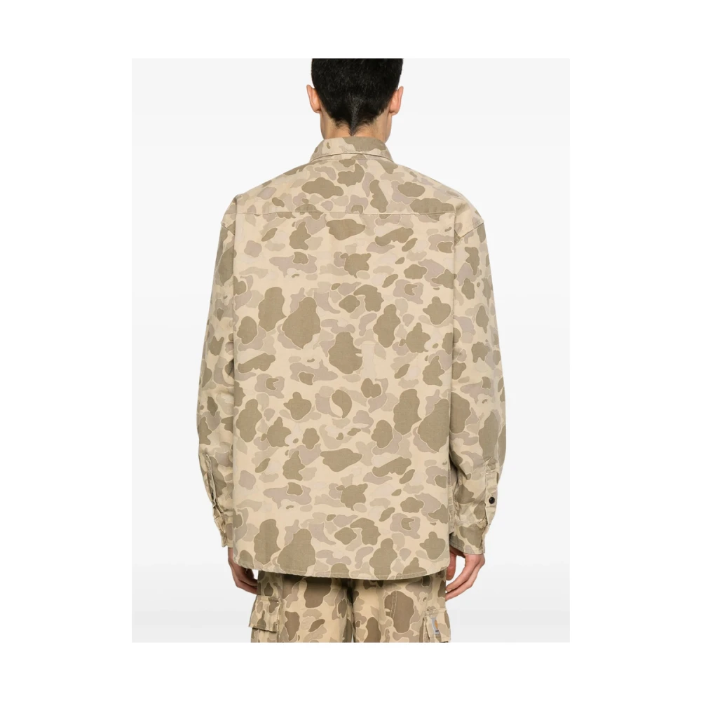 Carhartt WIP Lichtbruine Overhemd met Logo Brown Heren