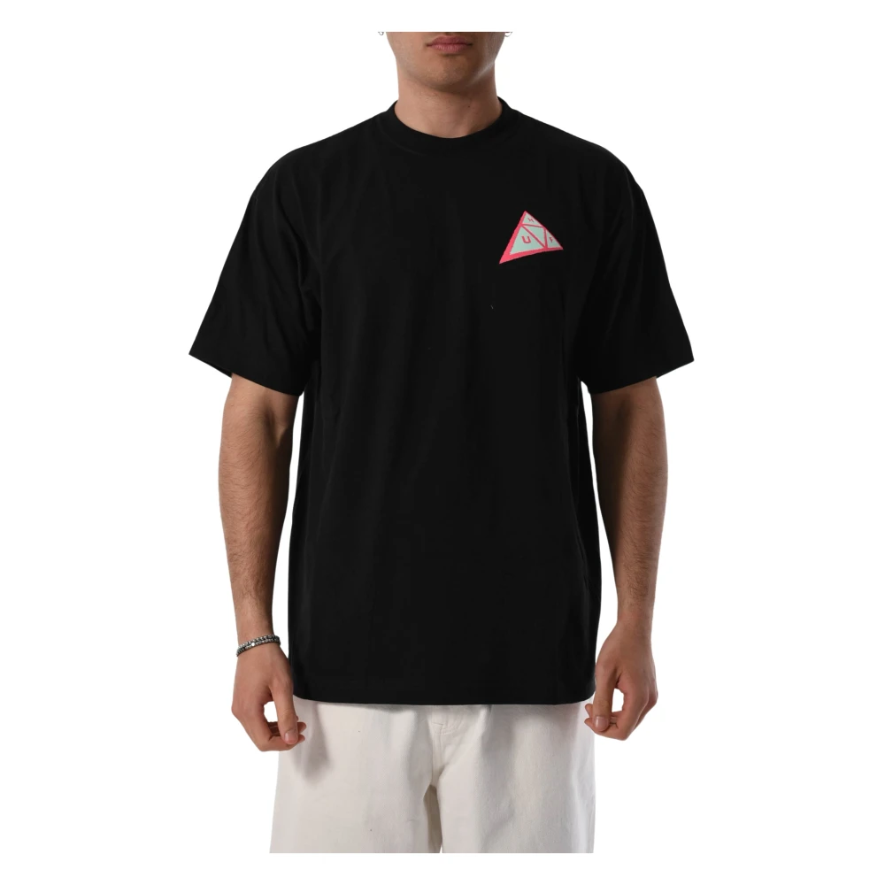 HUF Katoenen T-shirt met voor- en achterprint Black Heren