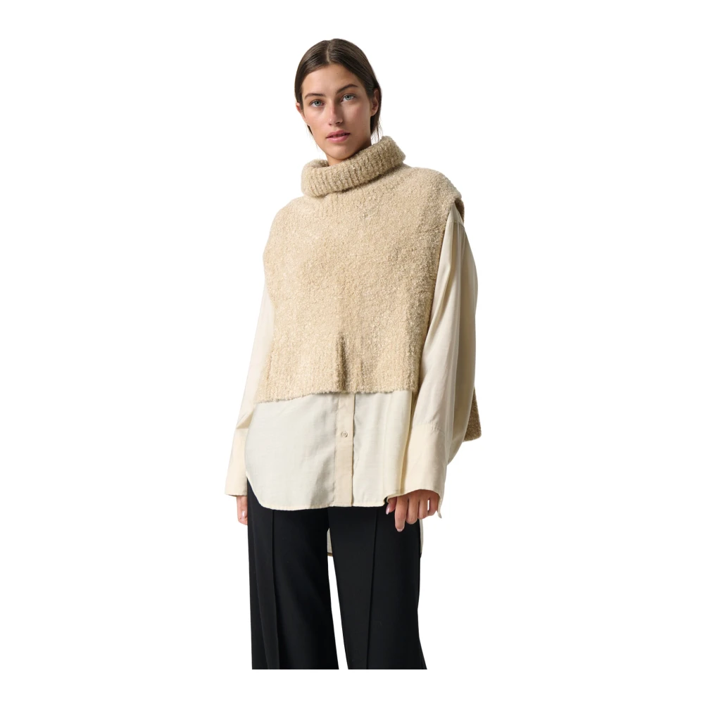 Soaked in Luxury Irish Cream Gebreide Trui Slbabbette Bib Beige Dames