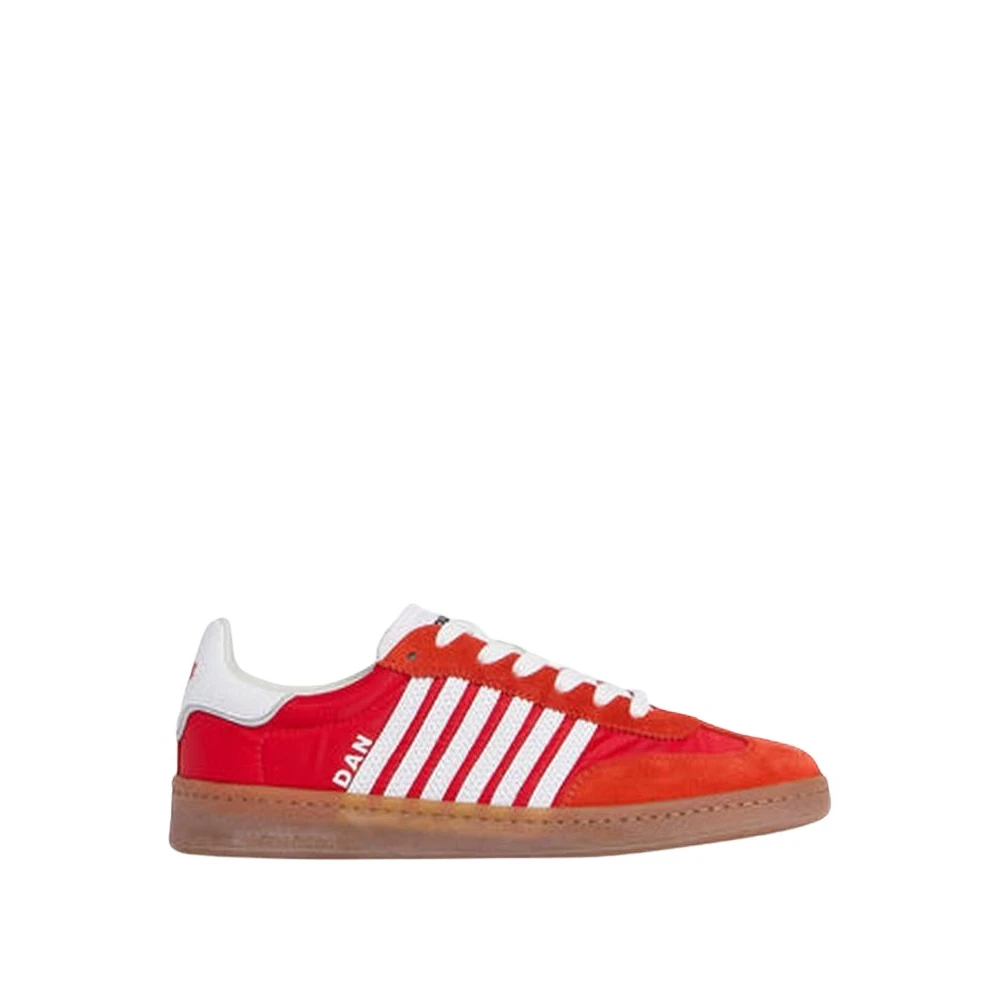 Dsquared2 Lage Sneakers met Veters Dames Schoenen Rood