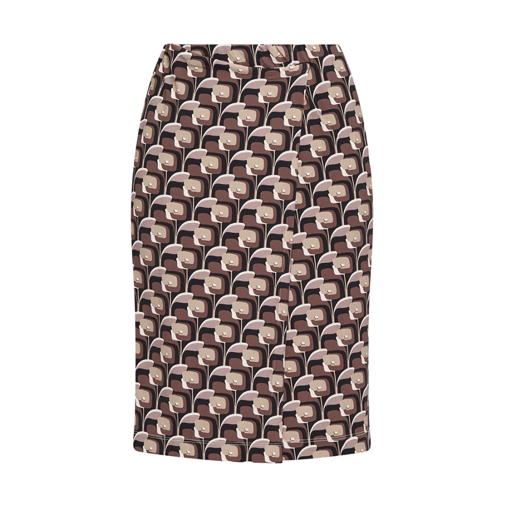 Maliparmi Jersey Poppy Rok Brown Dames