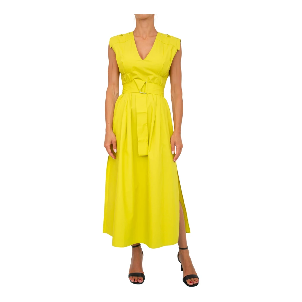 Twinset Women's Green Midi Dresses, S, Dress