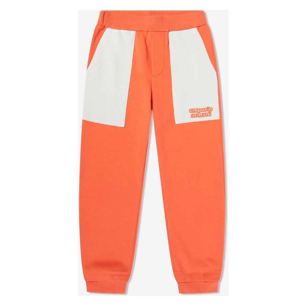 Emporio Armani Orange Utility Joggers - Unisex - Sweatpants - 12 Y - Kids