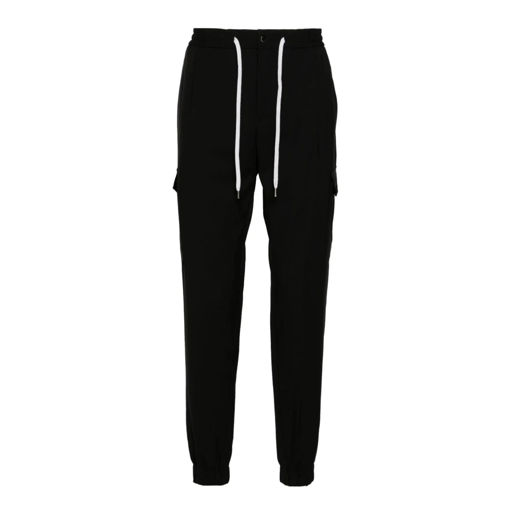 PT Torino Cargo Cashmere Wol Soft Fit Broek Black Heren