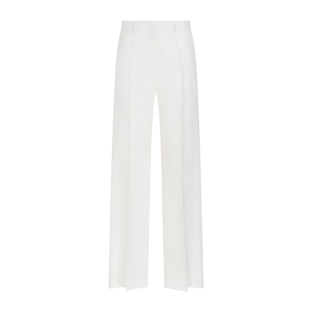 Valentino Crepe broek in ivoor White Dames