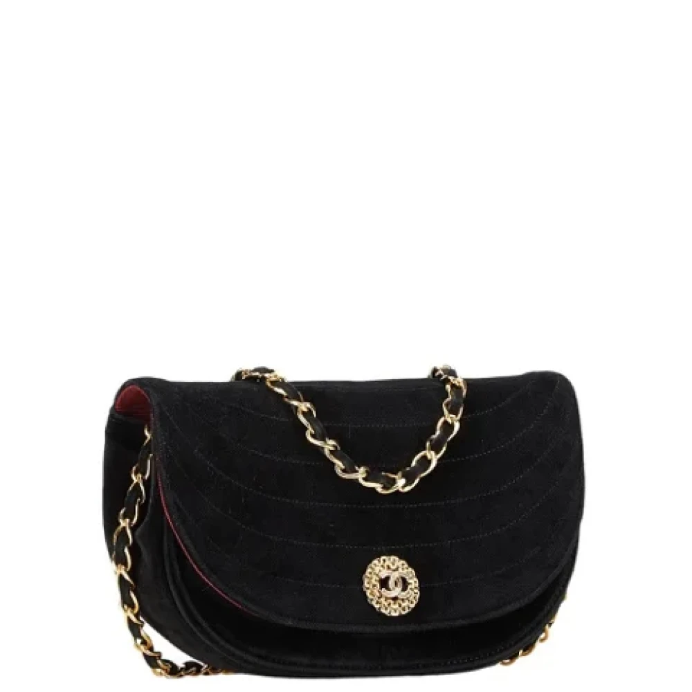 Chanel Vintage Pre-owned Suede chanel-bags Black Dames