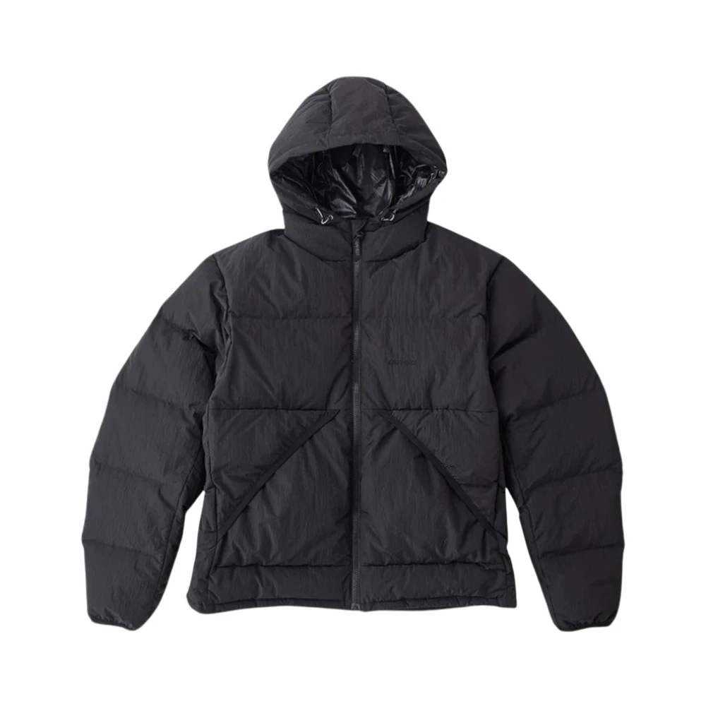 Gramicci Men's Black Winter Jackets, L, Down Puffer Hooded Jacket