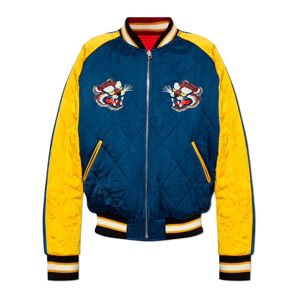 Kenzo Omkeerbare Bomberjack met Logo Multicolor Heren