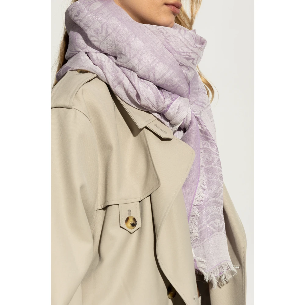 Emporio Armani Sjaal met lurexdraad Purple Dames