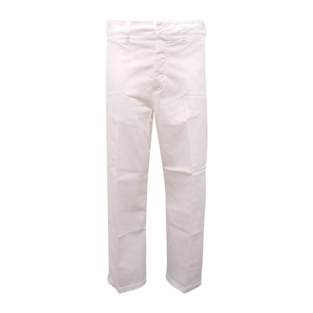 Department Five White Crop Trousers Due Model - Female - Straight Trousers - W28 - Trousers