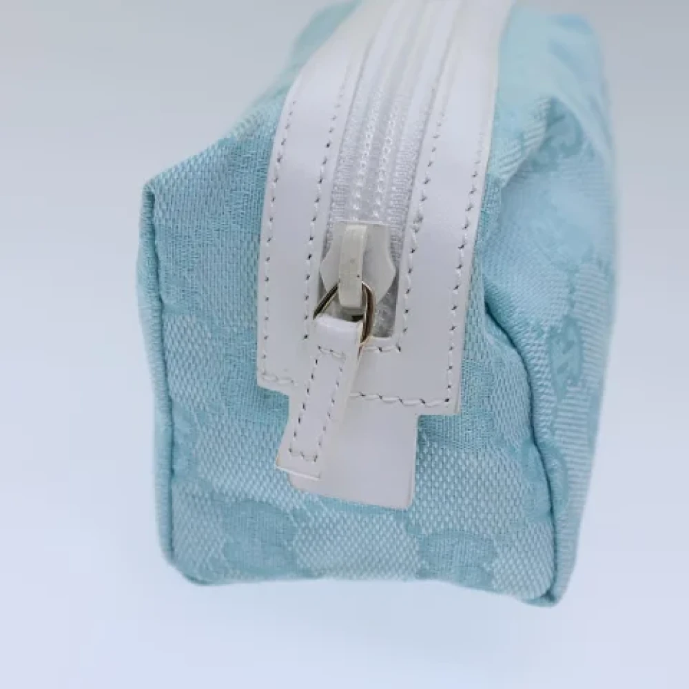 Gucci Vintage Pre-owned Canvas clutches Blue Dames