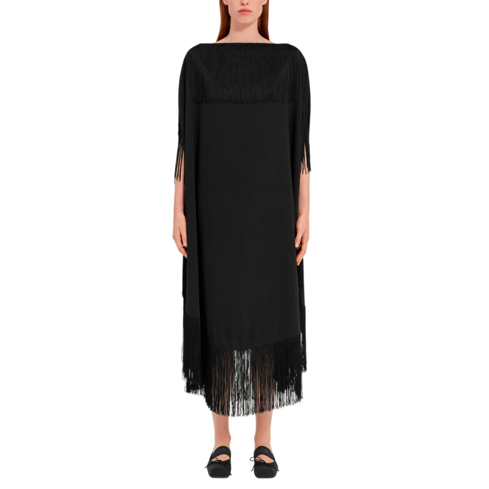 MM6 Maison Margiela Moderne Elegante Zwarte Jurk Black Dames