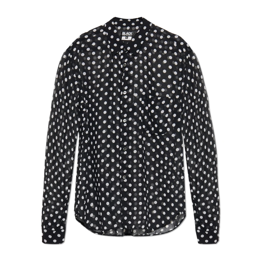 Comme des Garçons Transparante shirt Black Dames