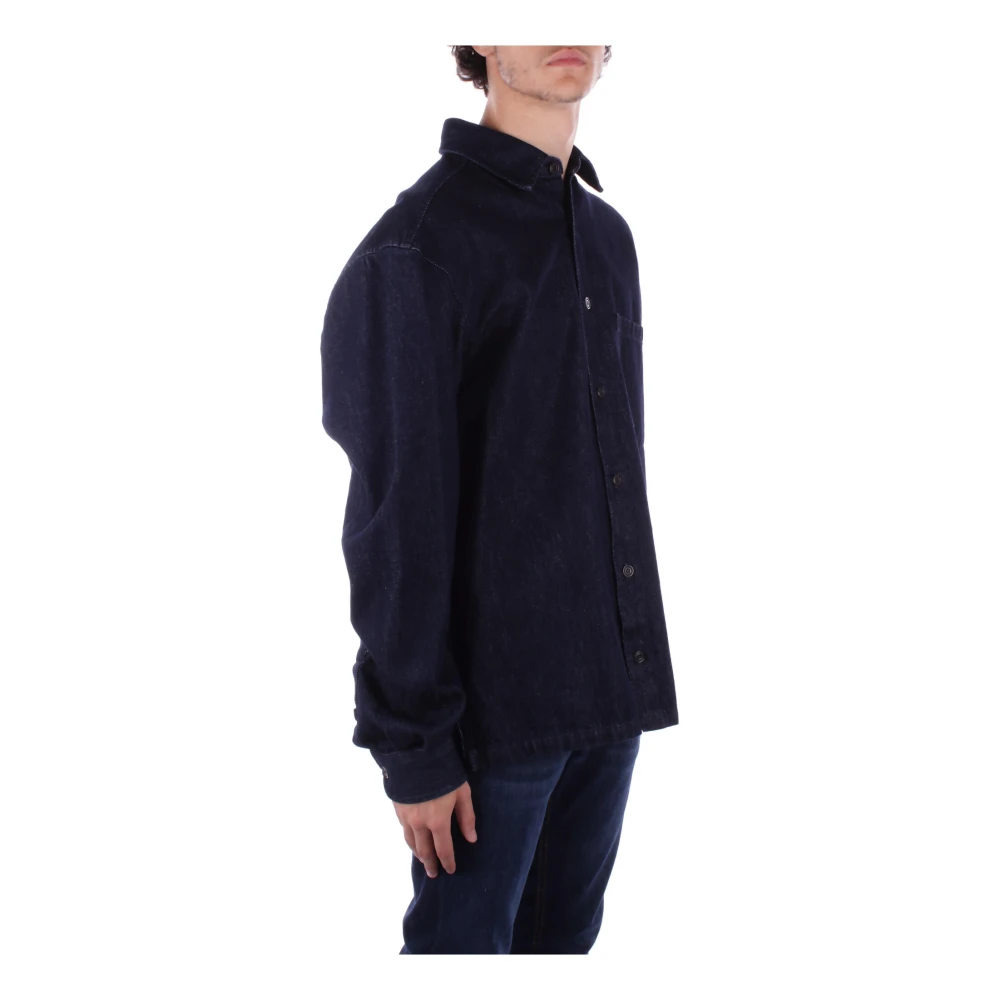 PAUL & SHARK Denim Yachting Logo Button Shirt Blue Heren