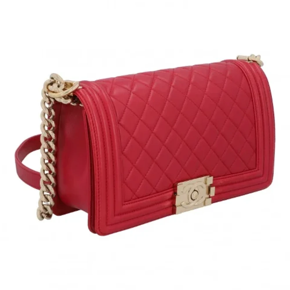 Chanel Vintage Pre-owned Leather chanel-bags Red Dames