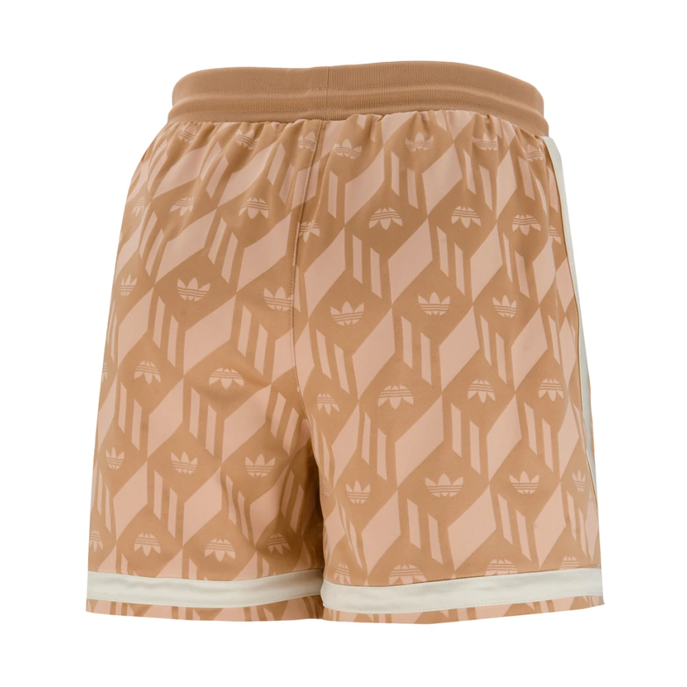 Adidas Monogram Beige Casual Shorts Beige Heren