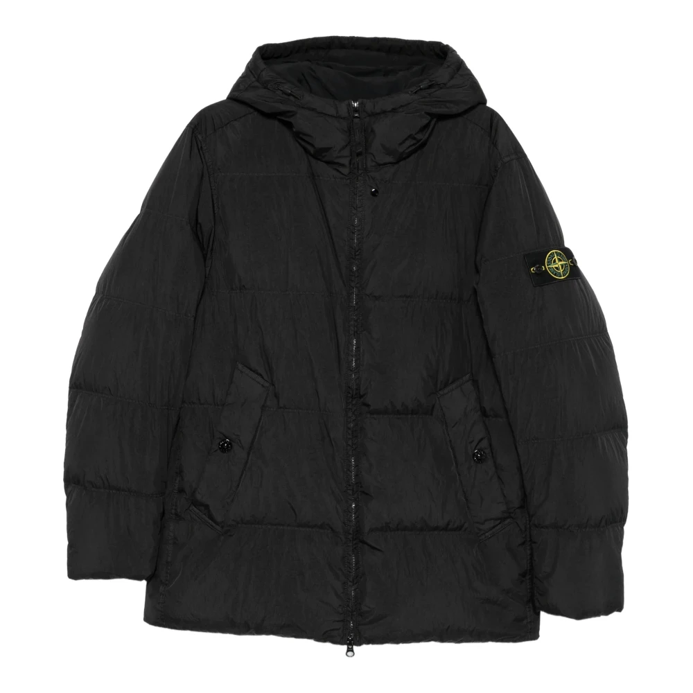 Stone Island Nylon Blouson Jacket - Male - Winter Jackets - Black - S - Jackets