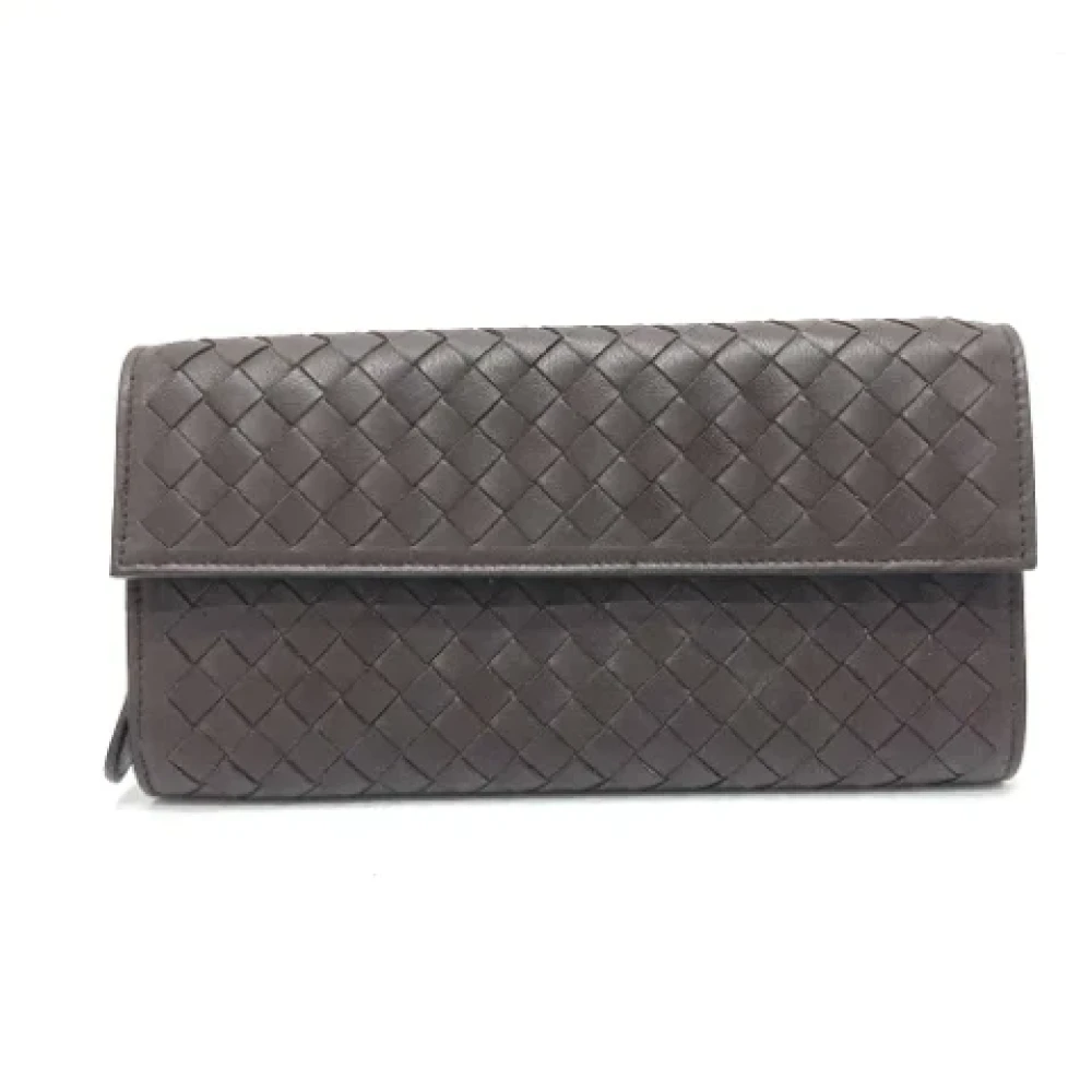 Bottega Veneta Vintage Pre-owned Leather wallets Brown Dames
